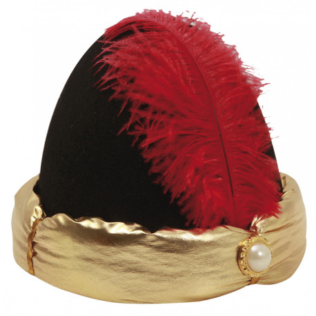 Sombrero con Turbante Árabe Dorado