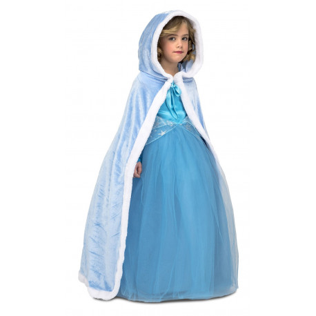 Capa Azul de Princesa Infantil