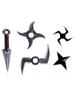 Set de Armas Ninja con Cuchillo y Shuriken