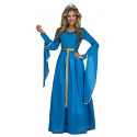 Disfraz de Reina Medieval Azul para Mujer