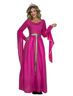 Disfraz de Reina Medieval Rosa para Mujer