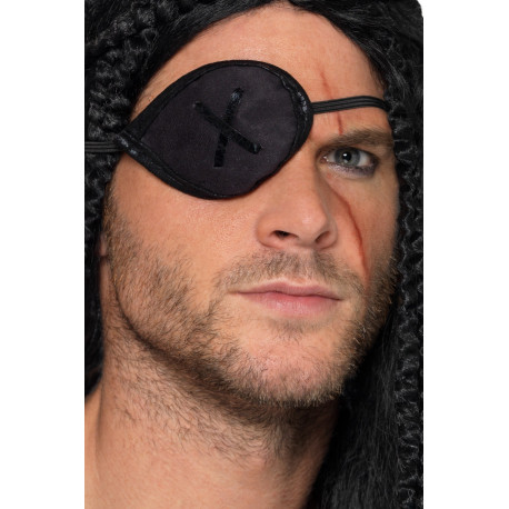 Parche Pirata Decorado de Tela Negra