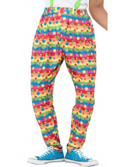 Pantalones  de Payaso con Lunares y Rayas Multicolor