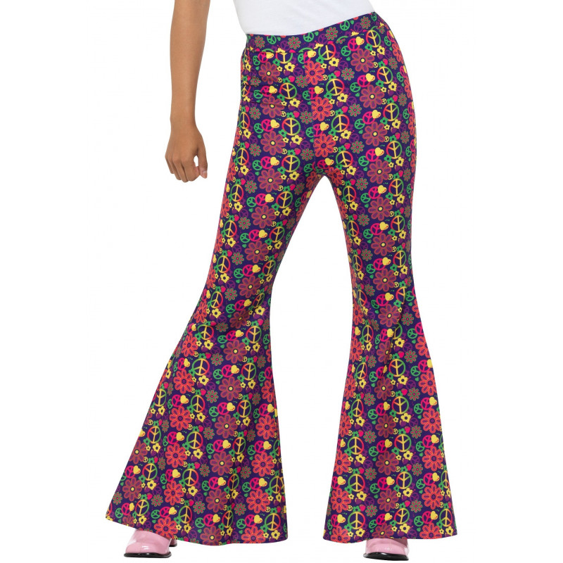 Pantalones de Campana Hippies Años para Mujer| Comprar