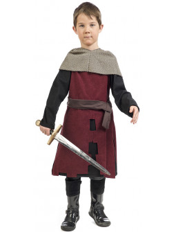 Disfraz de Caballero Medieval Granate para Niño