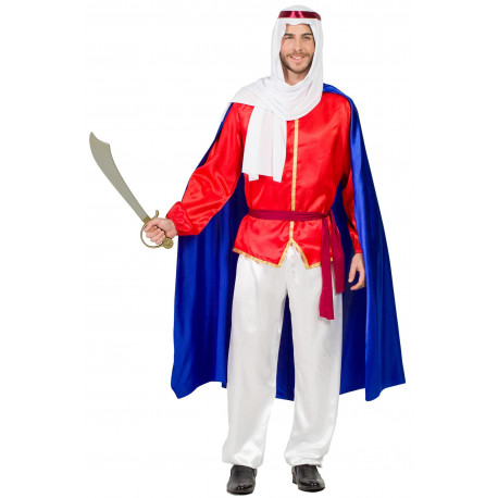 Disfraz de Príncipe Árabe con Capa para Hombre
