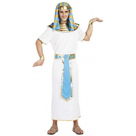 Disfraz de Faraón Egipcio Dorado y Azul para Hombre