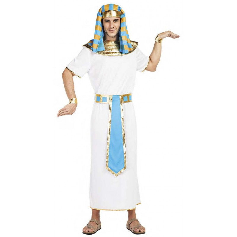 Disfraz de Faraón Egipcio Dorado y Azul para Hombre | Comprar