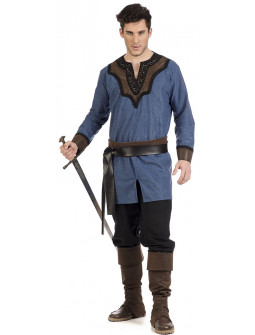 Disfraz de Conde Medieval Azul para Hombre
