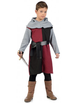 Disfraz de Caballero Cruzado Medieval Rojo Infantil