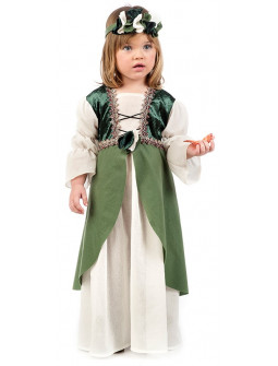 Disfraz de Clarisa Medieval Verde para Bebé