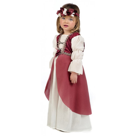 Anfibio corte largo Escudriñar Disfraz de Clarisa Medieval Rosa para Bebé | Comprar Online
