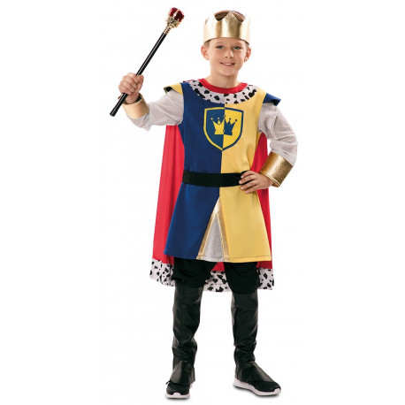Disfraz de Rey Medieval con Capa para Niño