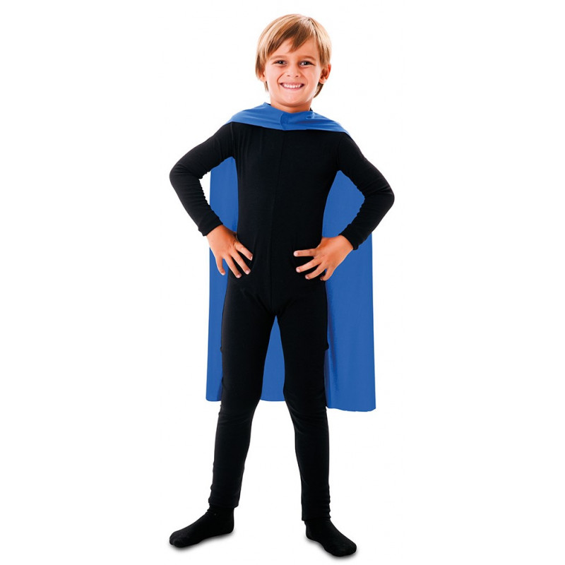 Capa de Superhéroe Azul Infantil de 70cm