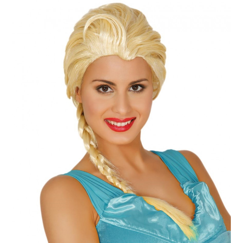 Trenza rubia de Elsa accesorio para disfraz de carnaval