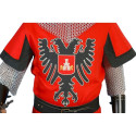 Traje Medieval Rojo con Águila Bicéfala para Hombre