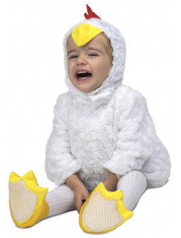Disfraz de Pollito Blanco de Peluche para Bebé