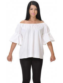 Camisa Blanca de Tabernera Medieval para Mujer
