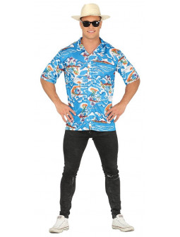 Camisa Hawaiana Azul para Hombre