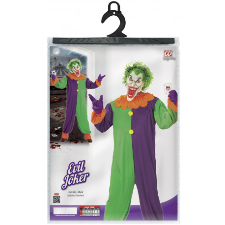 Dental En el piso Sierra Disfraz de Joker Psicópata Morado y Verde para Adulto