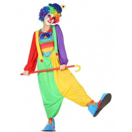 Disfraz de Payasa Multicolor para Mujer