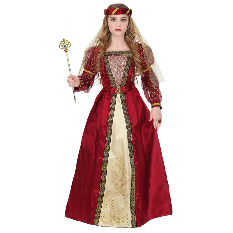 Disfraz de Reina Medieval Pelo para adulta