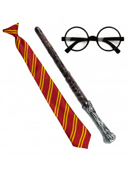 Kit de Harry Potter con Gafas, Varita y Corbata
