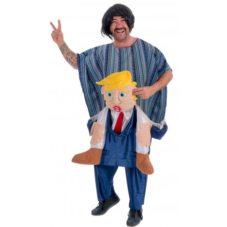 Disfraz de Mexicano a Hombros de Donald Trump
