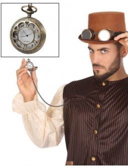 Reloj de Bolsillo Steampunk con Cadena