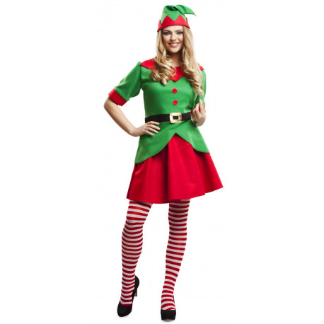 Disfraz de Elfa de Papá Noel para Mujer