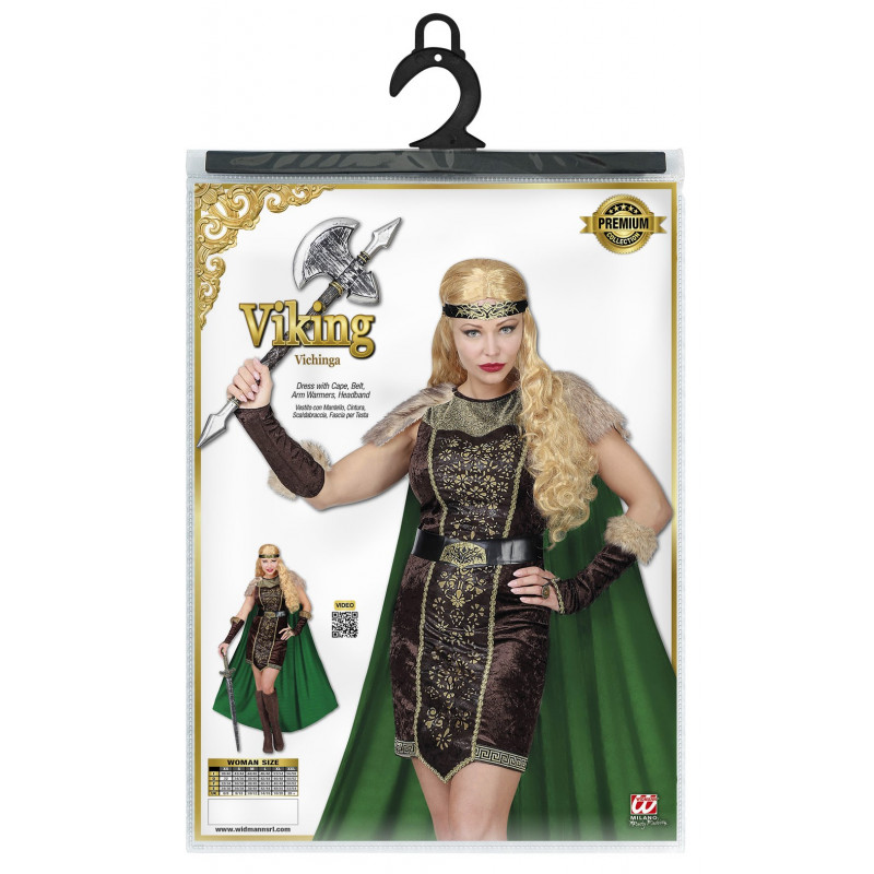 Disfraz barato de Vikinga mujer