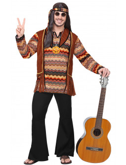 Disfraz de Hippie Pacifista con Chaleco para Hombre