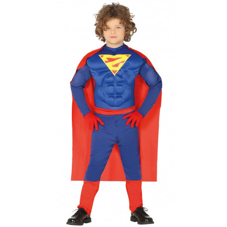Disfraz de Superhéroe Musculoso con Capa Infantil