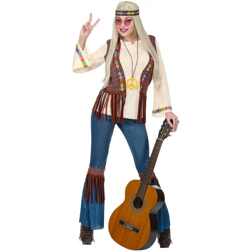 Disfraz de Hippie Años para Mujer | Comprar Online