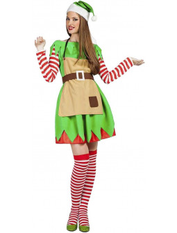 Disfraz de Elfa Ayudante de Papá Noel para Mujer