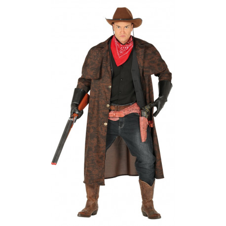 Disfraz de Cowboy con Abrigo Largo para Hombre