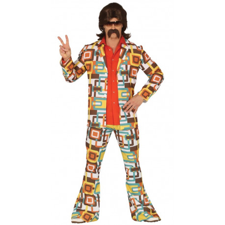 Disfraz Disco Años 70 Multicolor para Hombre