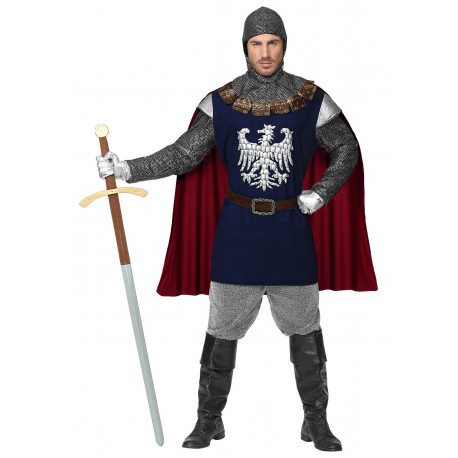 Disfraz de Caballero Medieval Azul para Hombre