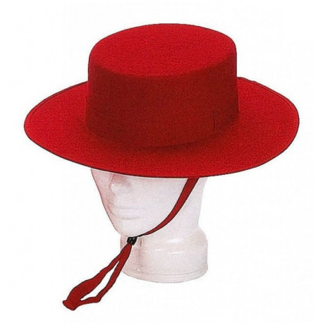 Sombrero Cordobés Rojo Premium para Adulto