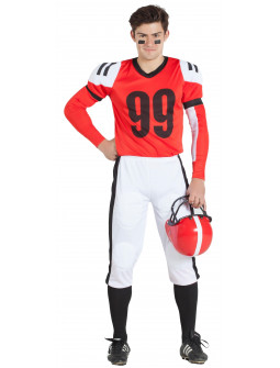 Disfraz de Jugador de Fútbol Americano Rojo para Hombre