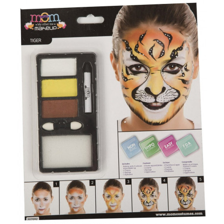 Kit de Maquillaje de Tigre para Adulto