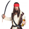 Peluca de Pirata Jack Sparrow con Perilla y Bigote
