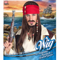 Peluca de Pirata Jack Sparrow con Perilla y Bigote