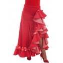 Falda Flamenca Roja para Mujer