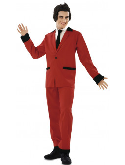 Disfraz de Rockabilly Rojo Años 50 para Hombre