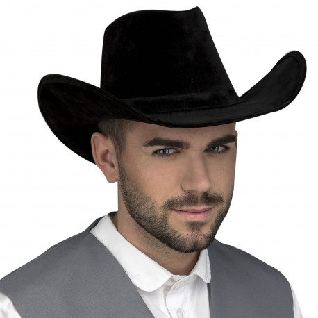 Sombrero de Vaquero Negro Premium