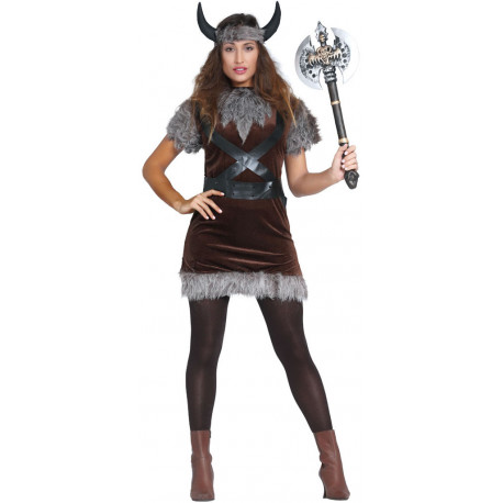 Disfraz de Vikinga Salvaje para Mujer
