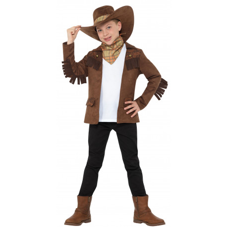Disfraz de vaquero para niño de 4 a 10 años, disfraz de vaquero, chaleco de  niño vaquero, cubre pantalón de vaquero con flecos, chaleco de sheriff -   México