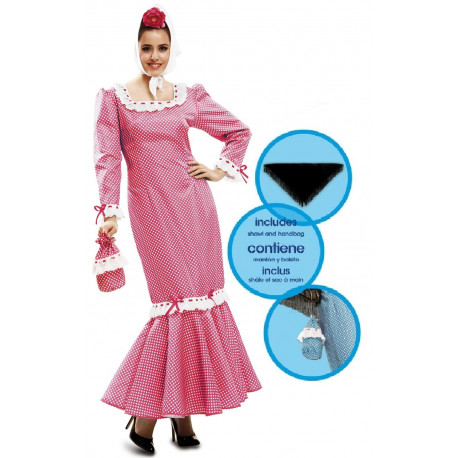 Disfraz de Chulapa Madrileña Rosa para Mujer
