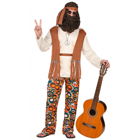 Disfraz de Hippie Pacifista Años 60 para Hombre